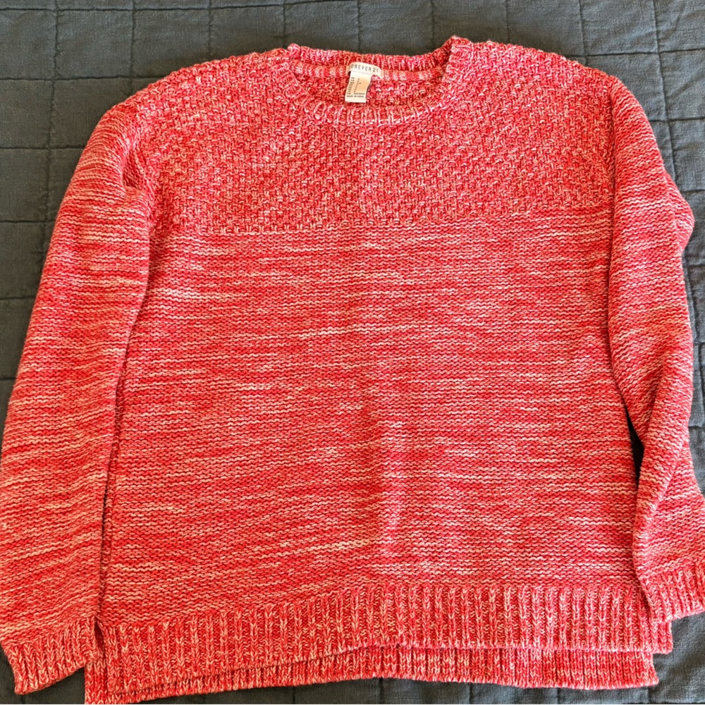 Forever 21 Coral Knit Sweater, size S